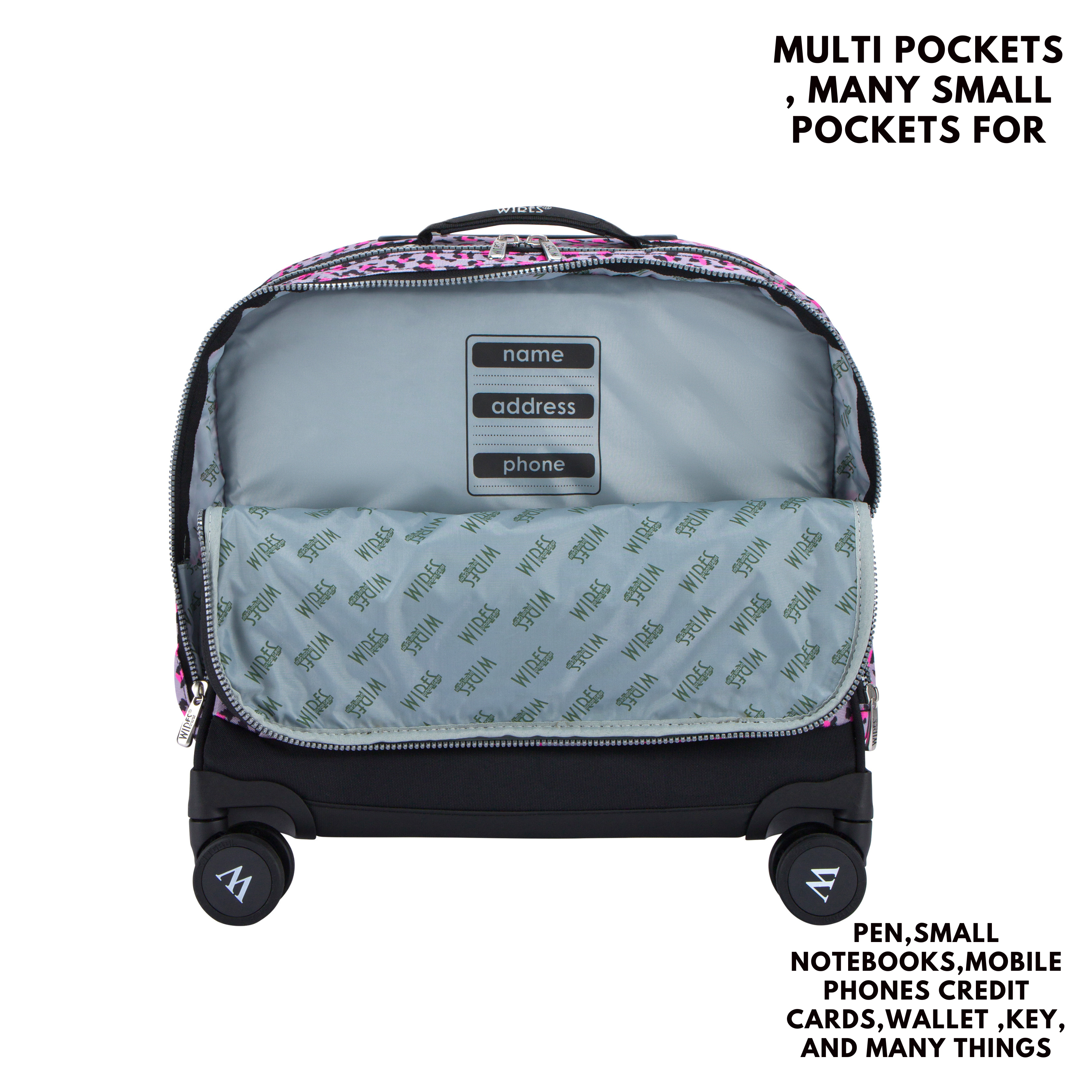 4 Wheels Trolley School Bag-Set of 5