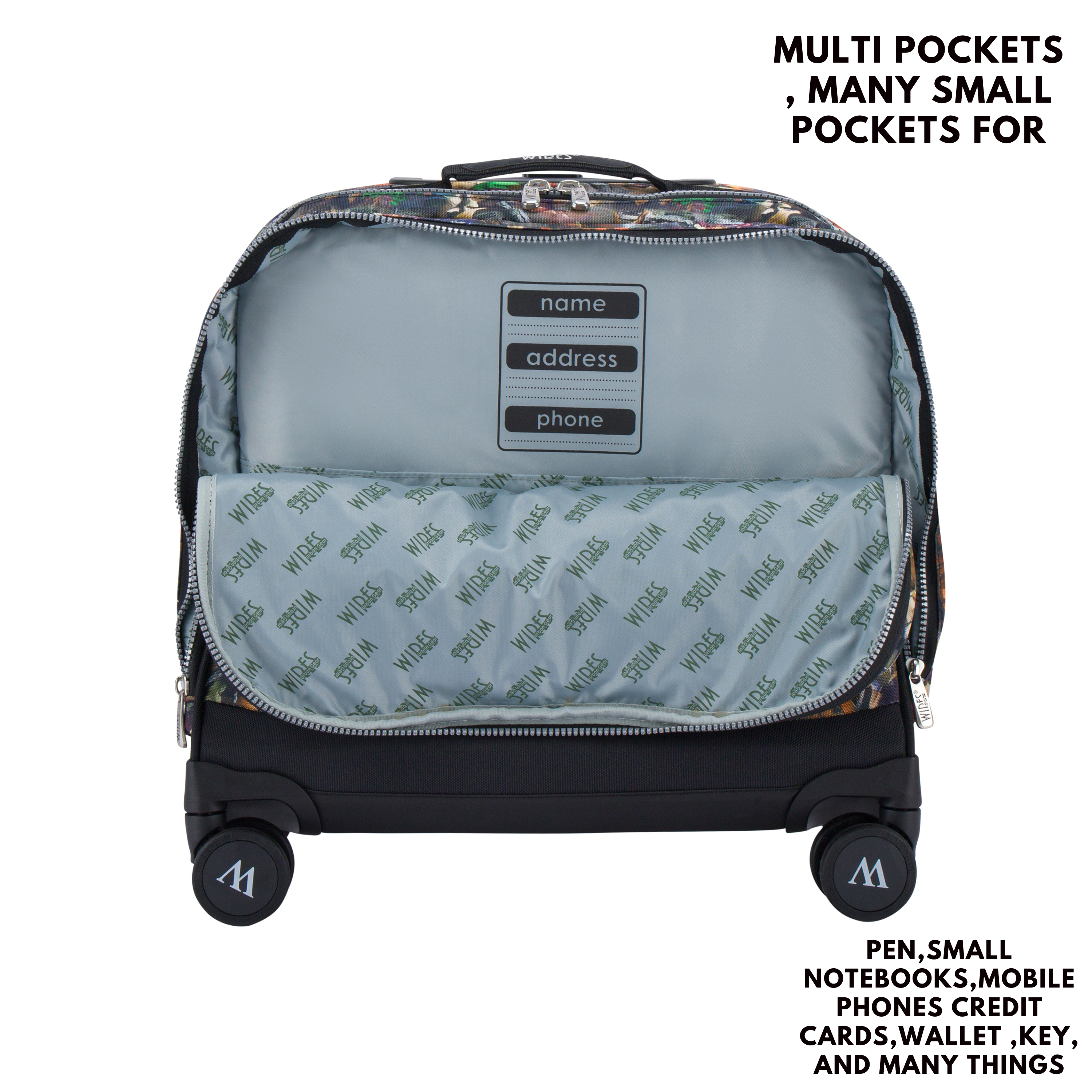 4 Wheels Trolley School Bag-Set of 5