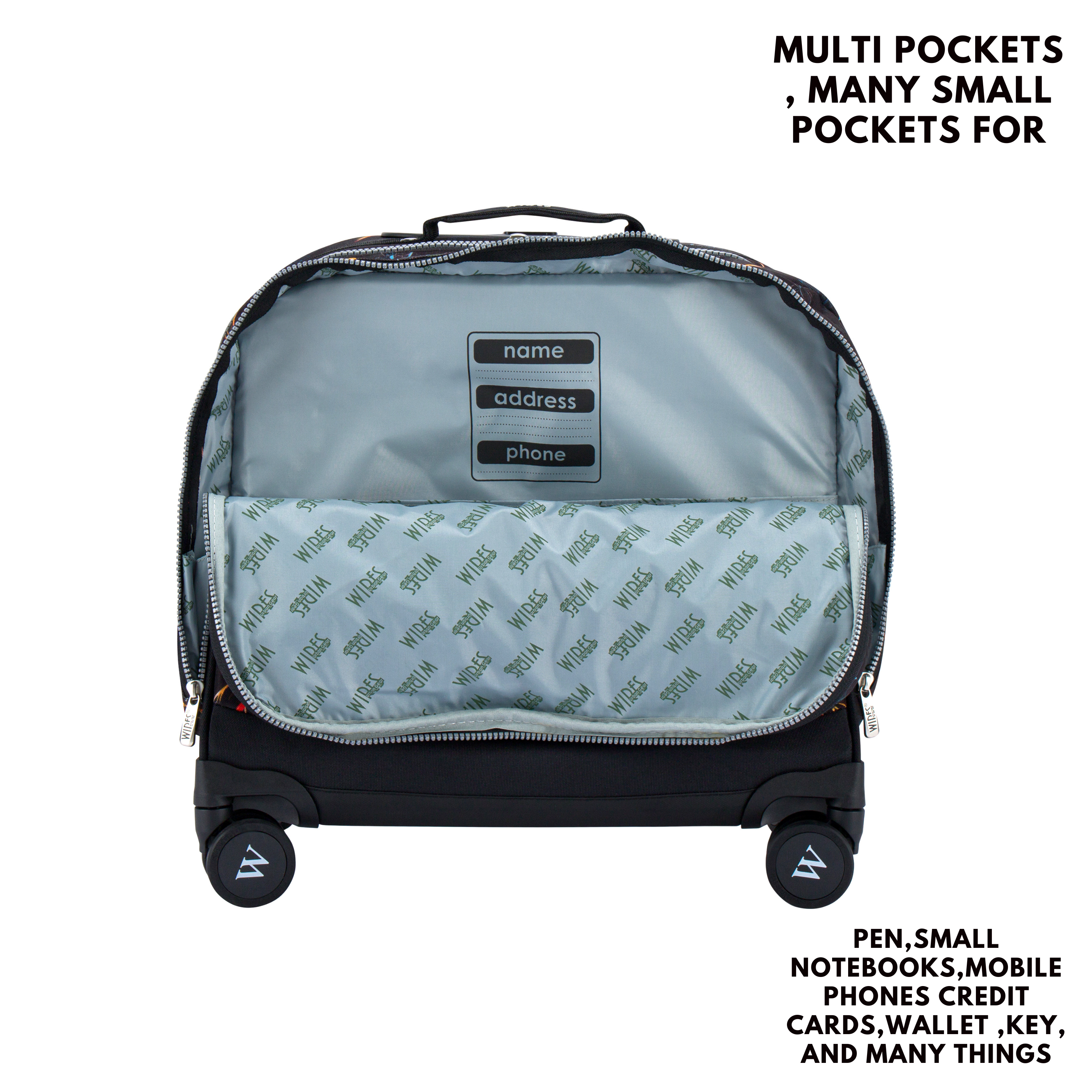 4 Wheels Trolley School Bag-Set of 5