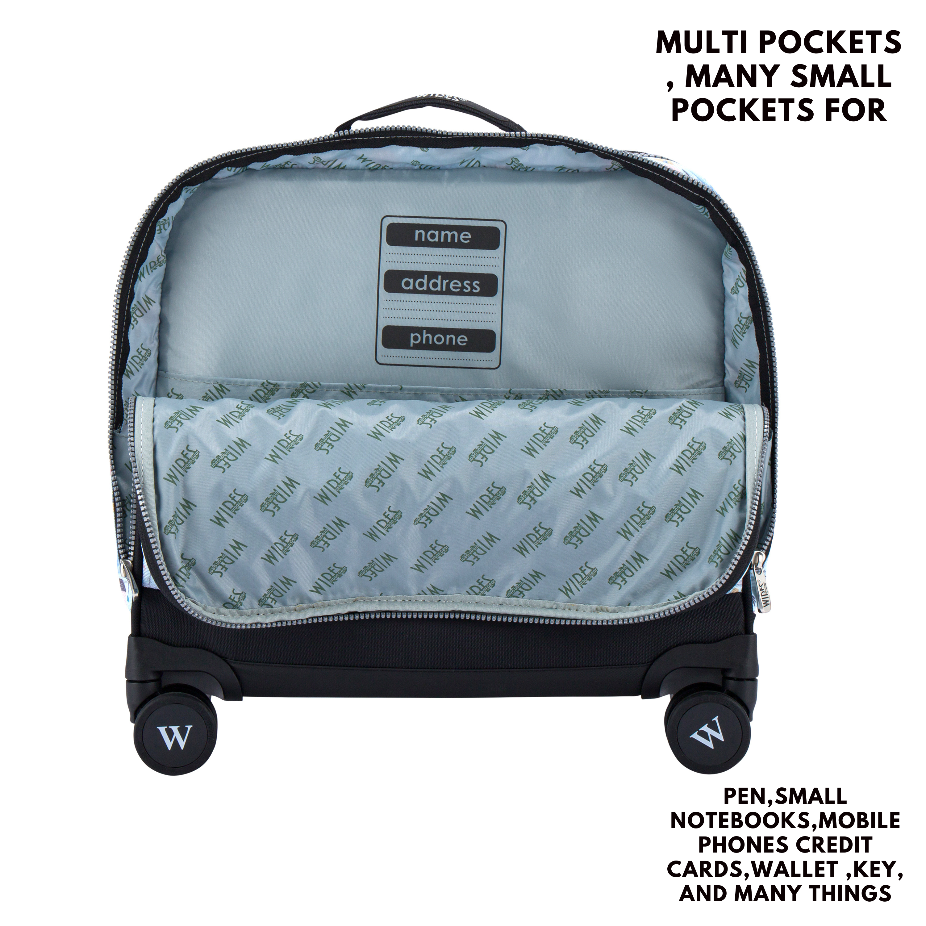 4 Wheels Trolley School Bag-Set of 5