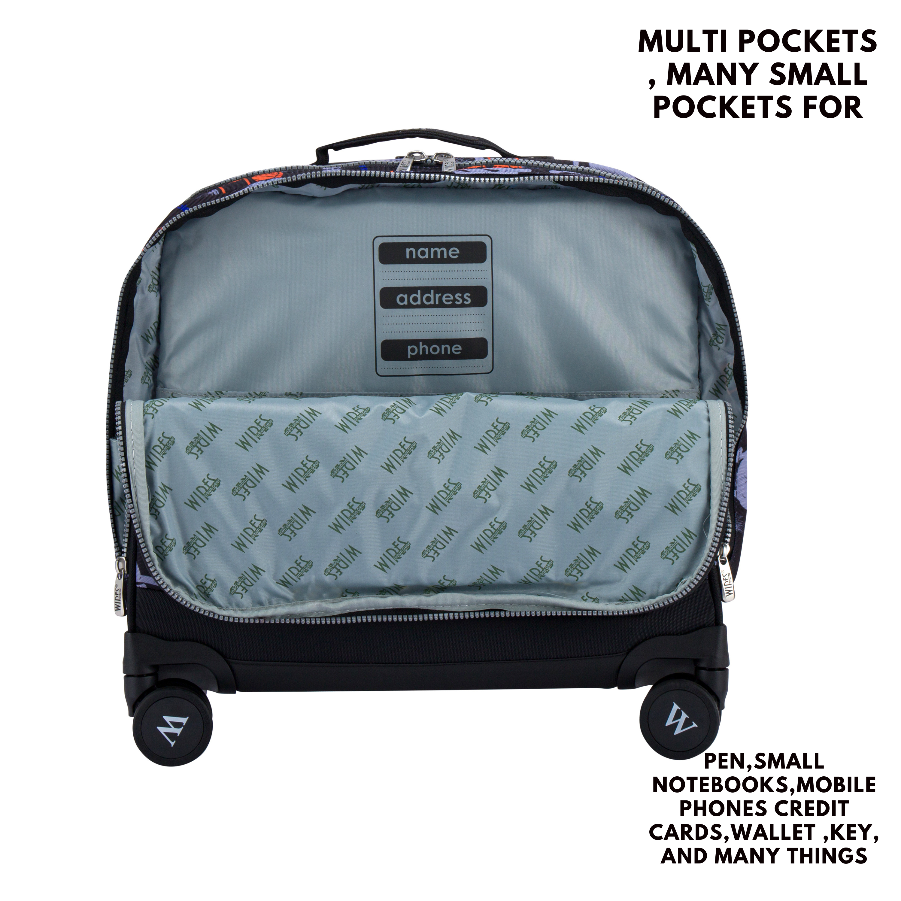 4 Wheels Trolley School Bag-Set of 5