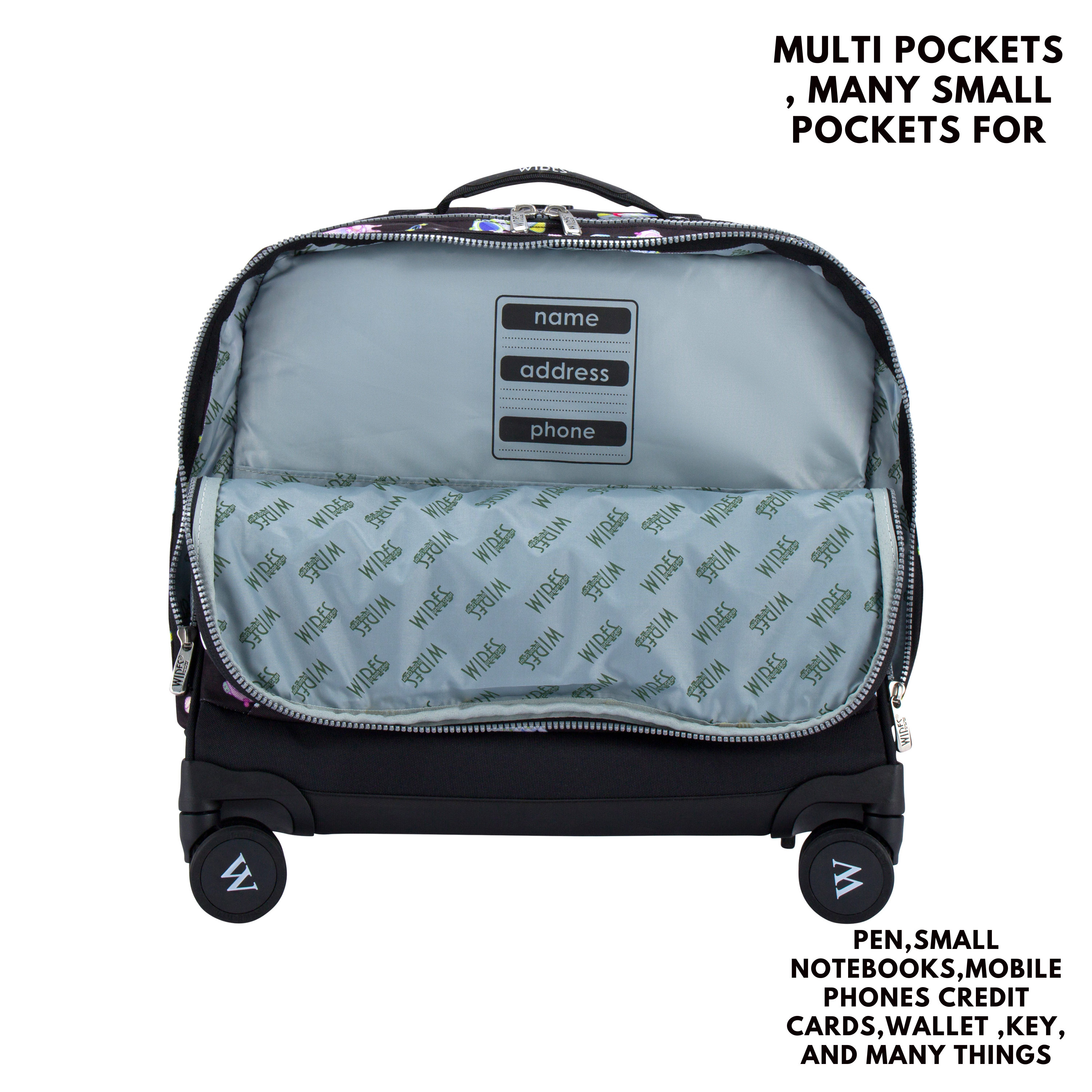 4 Wheels Trolley School Bag-Set of 5
