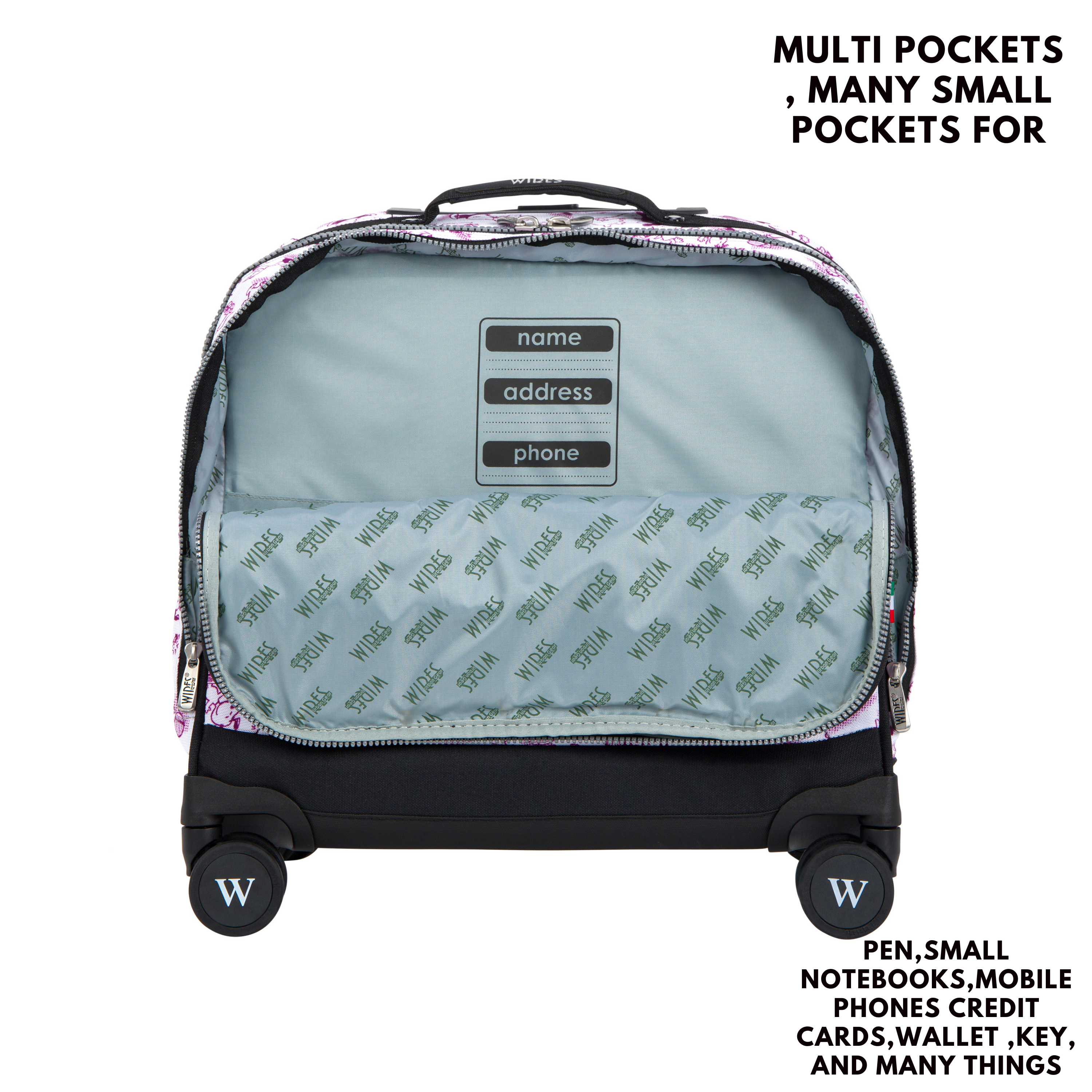 4 Wheels Trolley School Bag-Set of 5