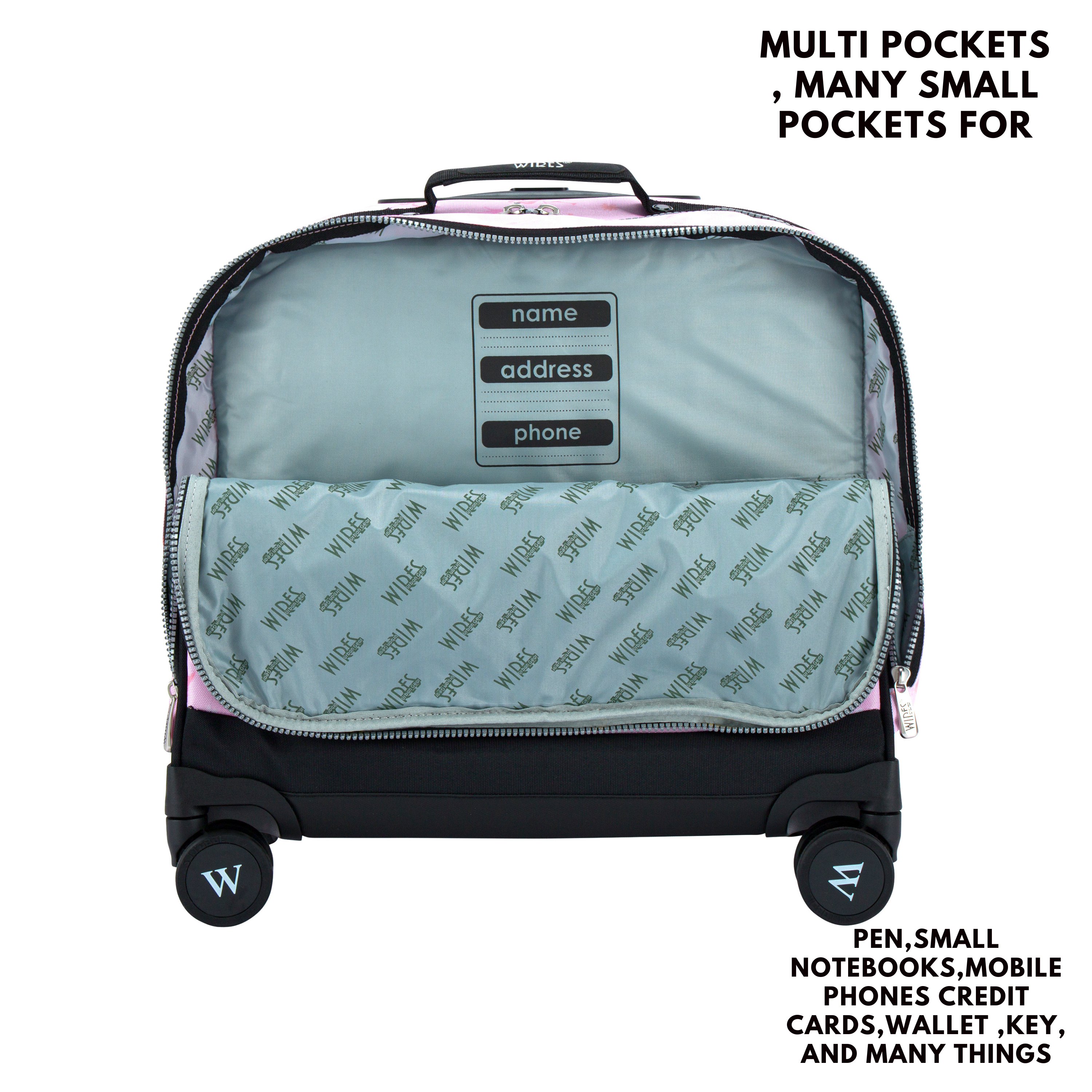 4 Wheels Trolley School Bag-Set of 5