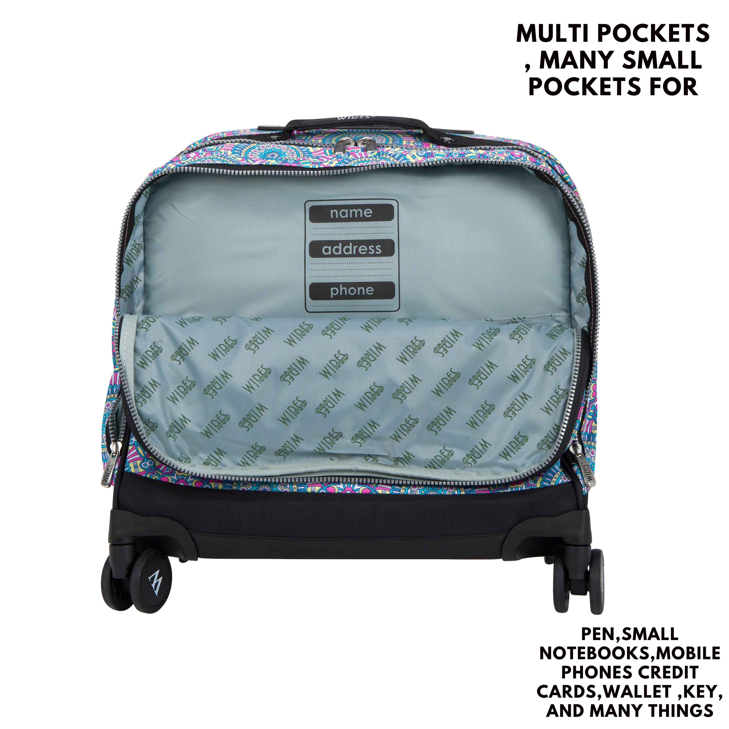 4 Wheels Trolley School Bag-Set of 5