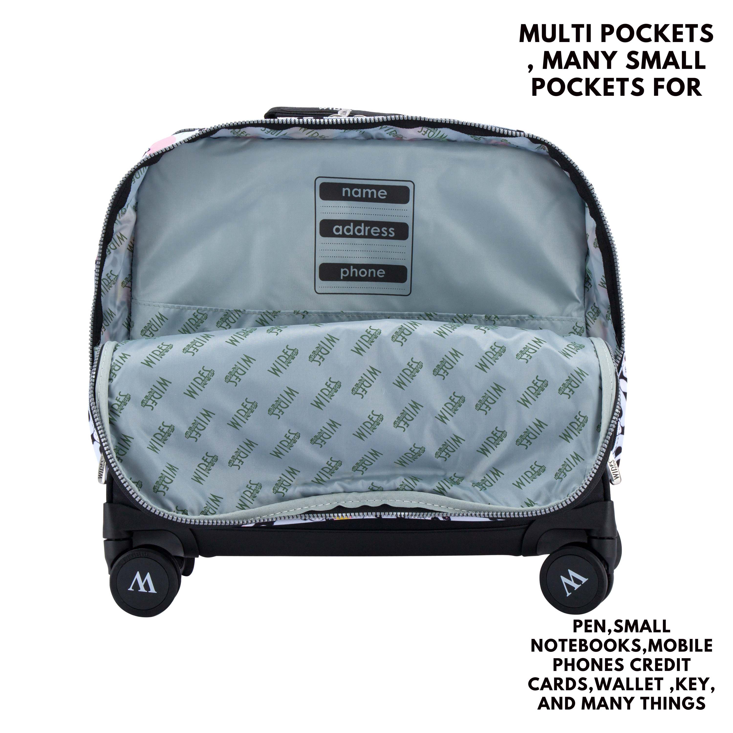 4 Wheels Trolley School Bag-Set of 5
