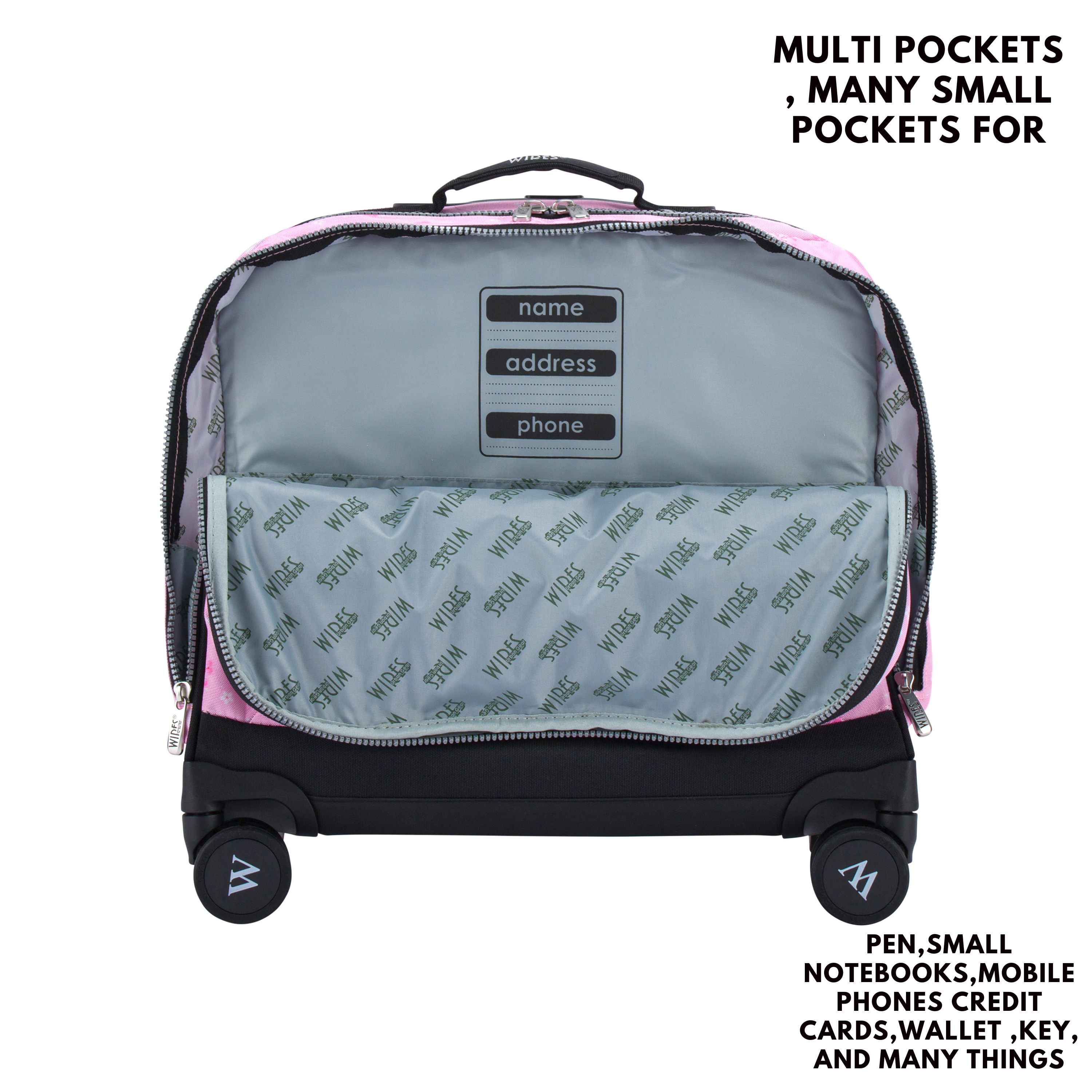 4 Wheels Trolley School Bag-Set of 5