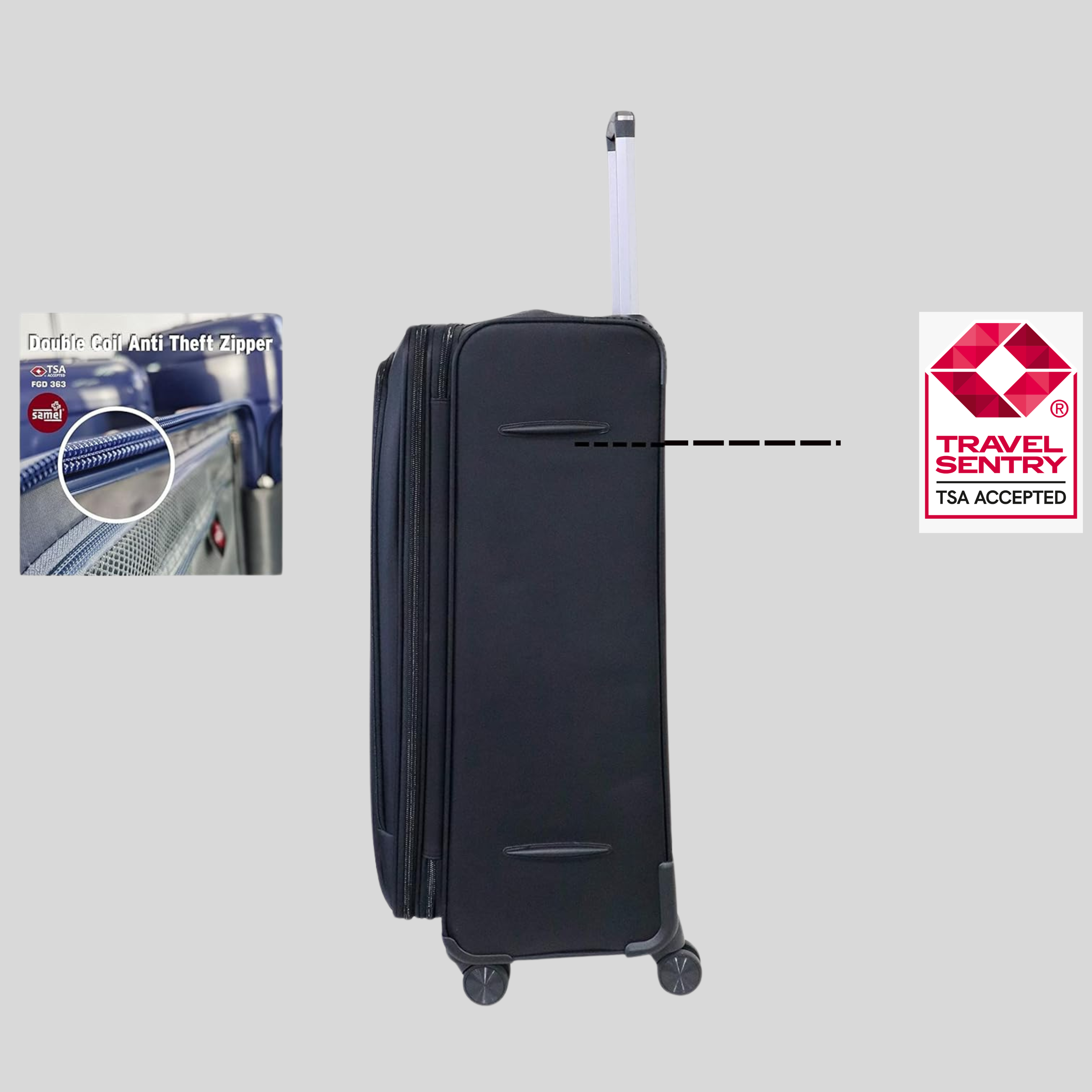 PIERRE CARDIN Soft side Luggage User Collection Set of 3
