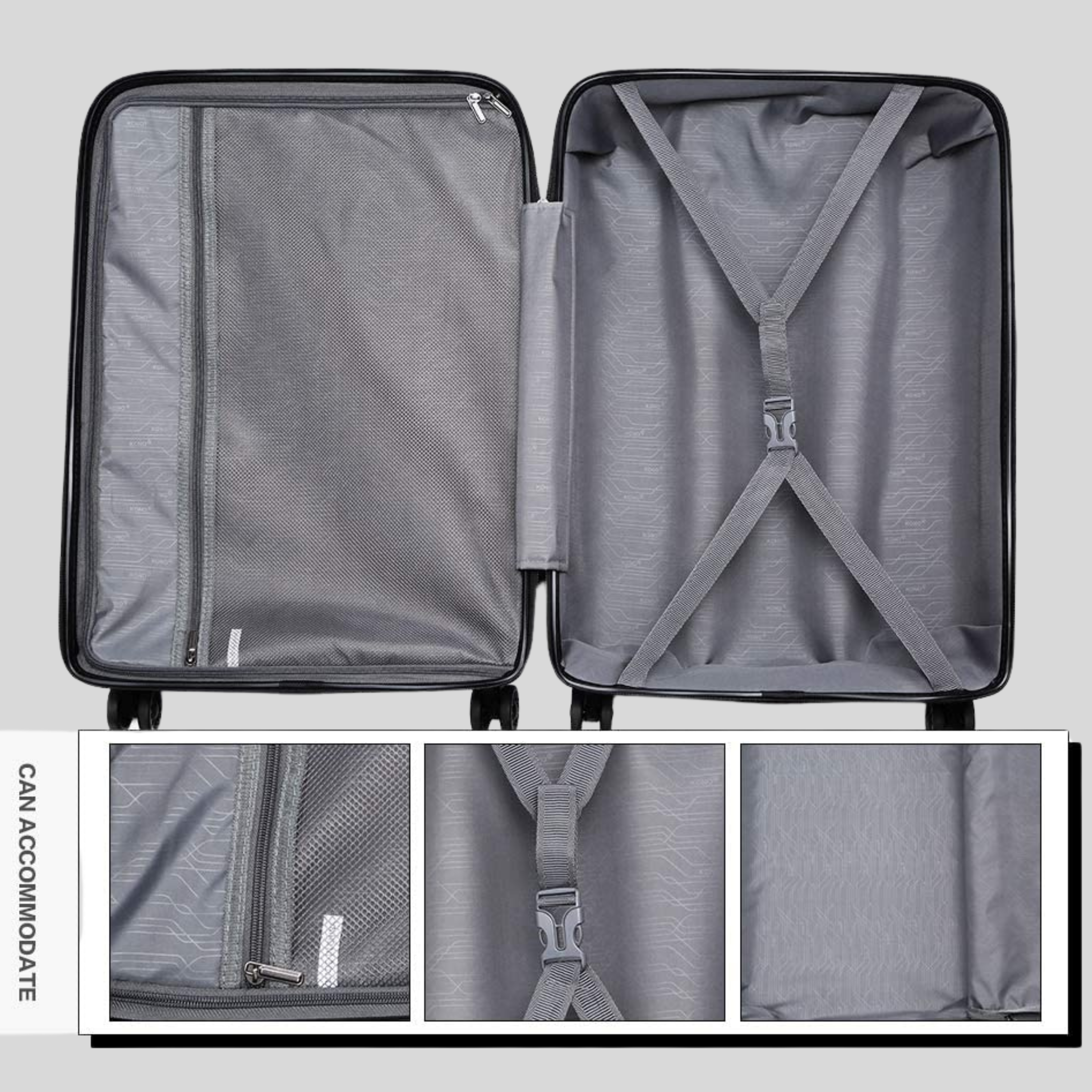 Lyon Luggage -Set of 4 Grey