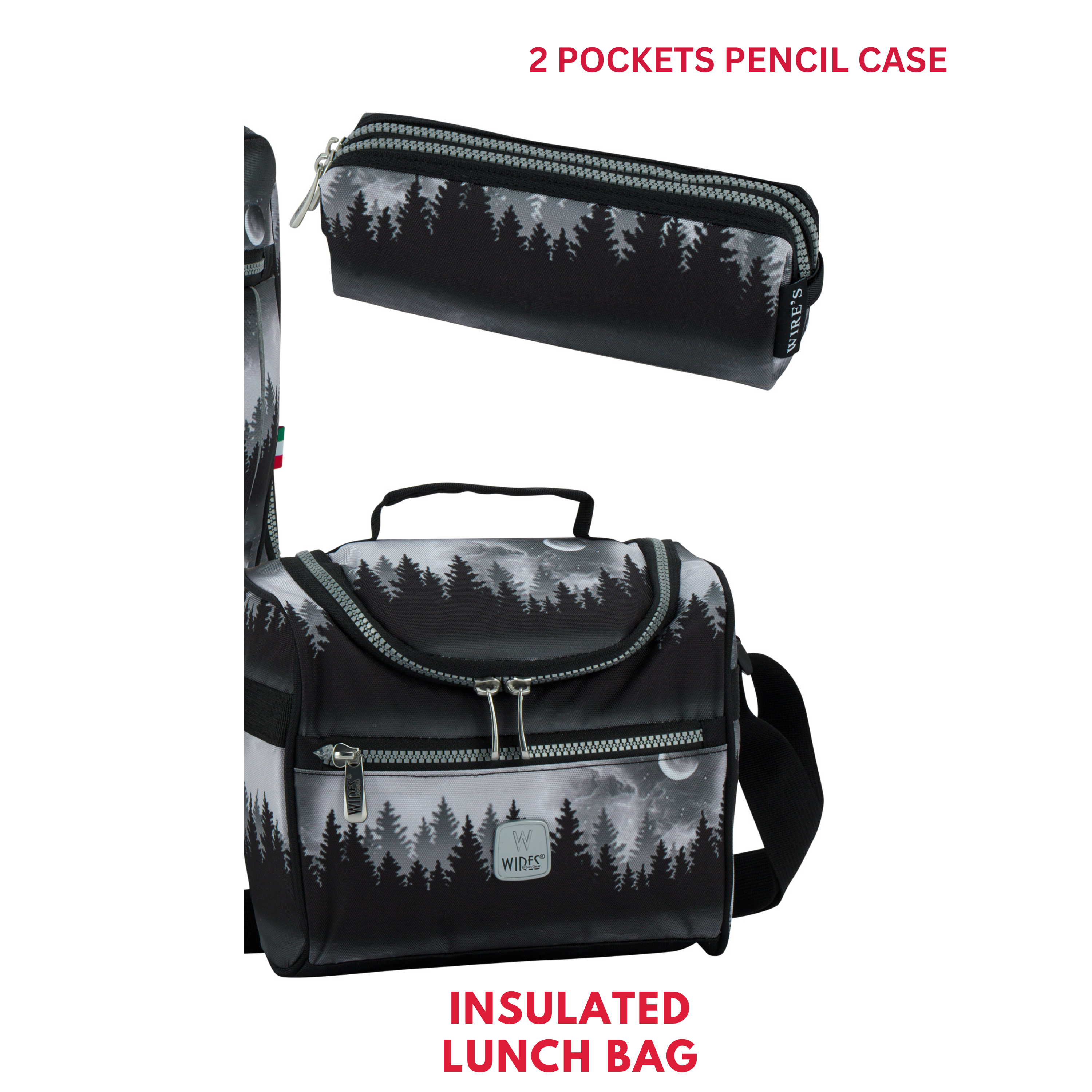 4 Wheels Trolley School Bag-Set of 5