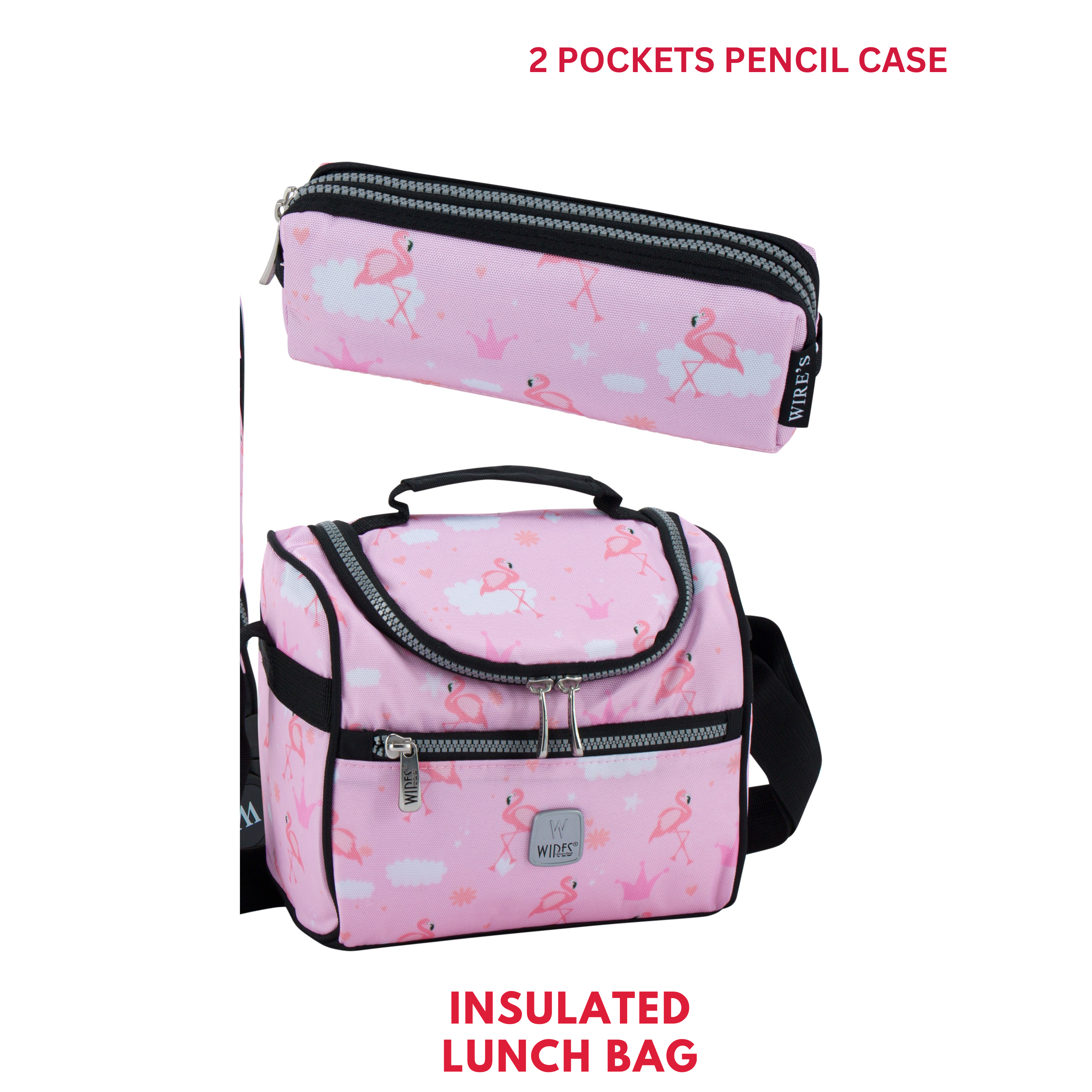 4 Wheels Trolley School Bag-Set of 5
