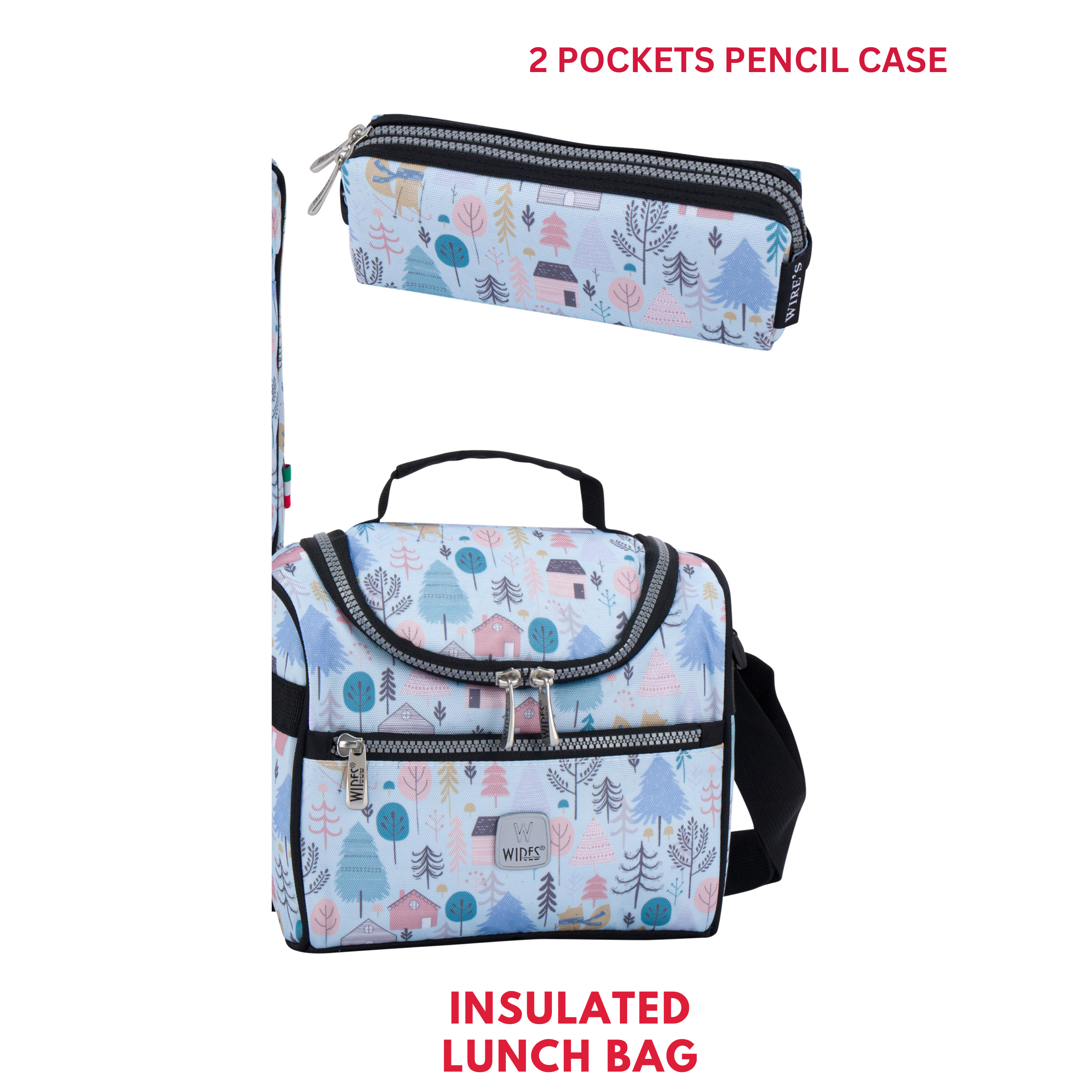 4 Wheels Trolley School Bag-Set of 5