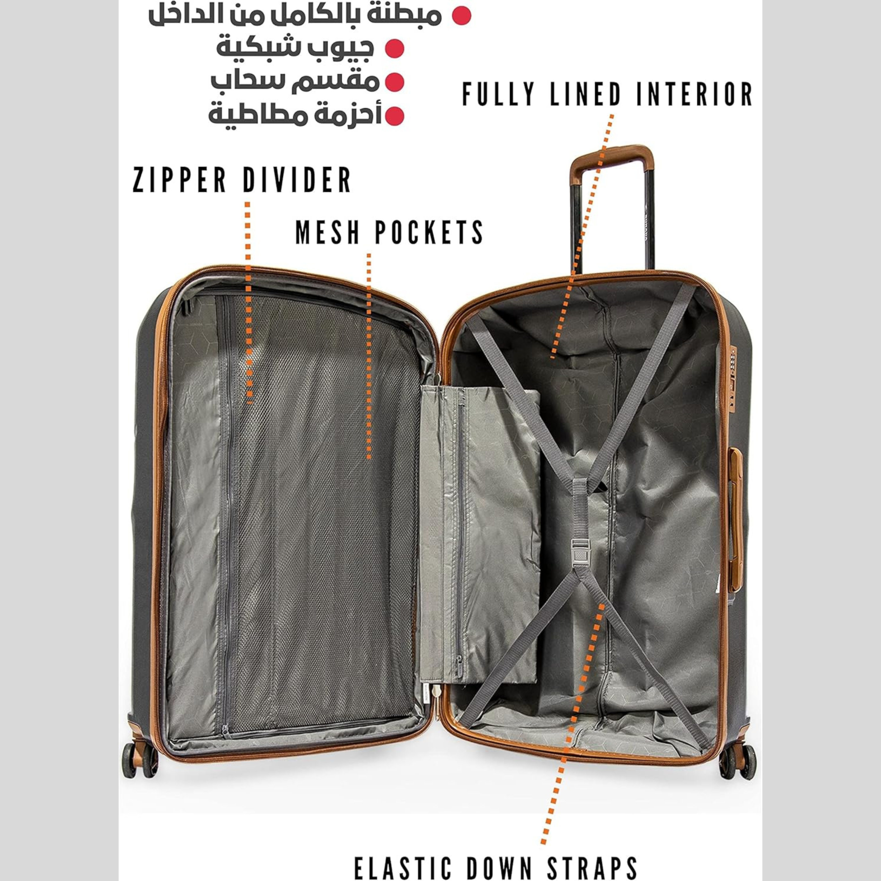 SONADA Hard side Luggage Parma Collection Set of 4
