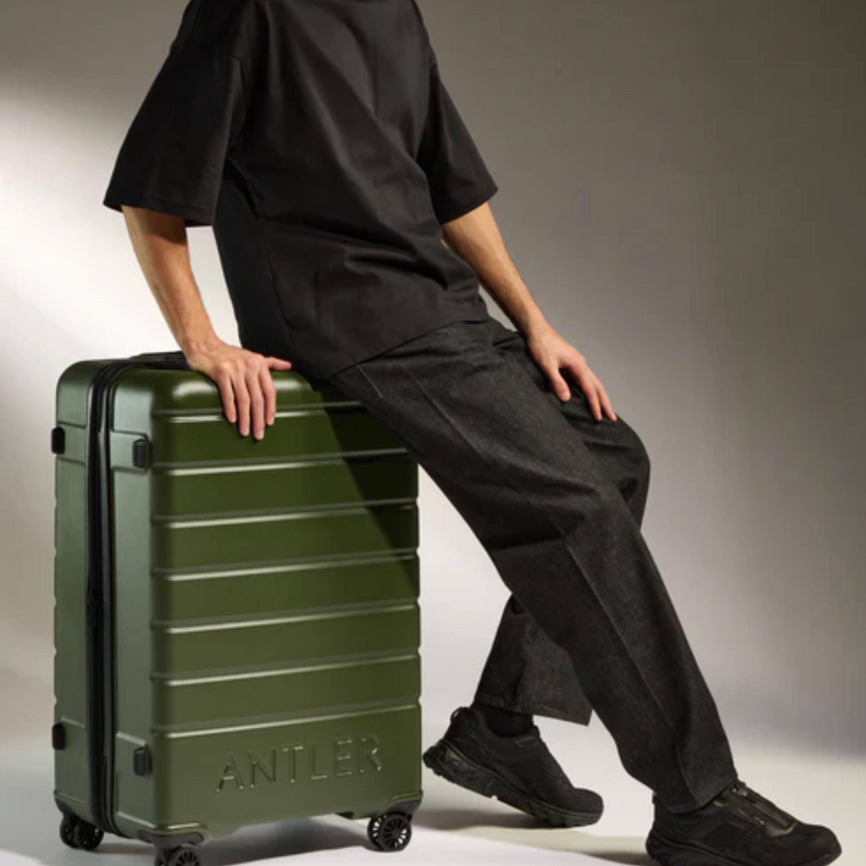Logo Polycarbonate Luggage Set of 3-Green Pine