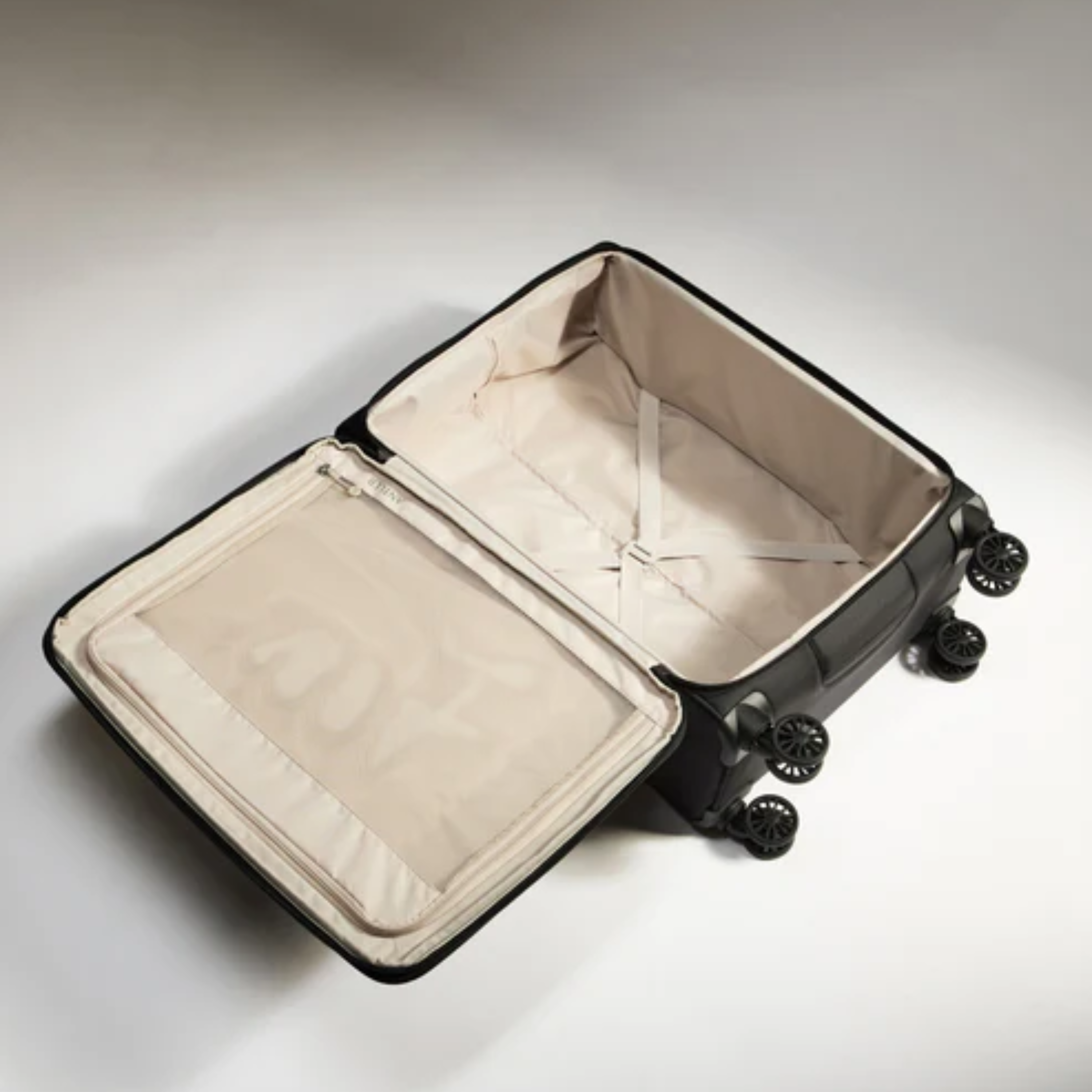 Soft Stripe Large Luggage 28 Inch-Black
