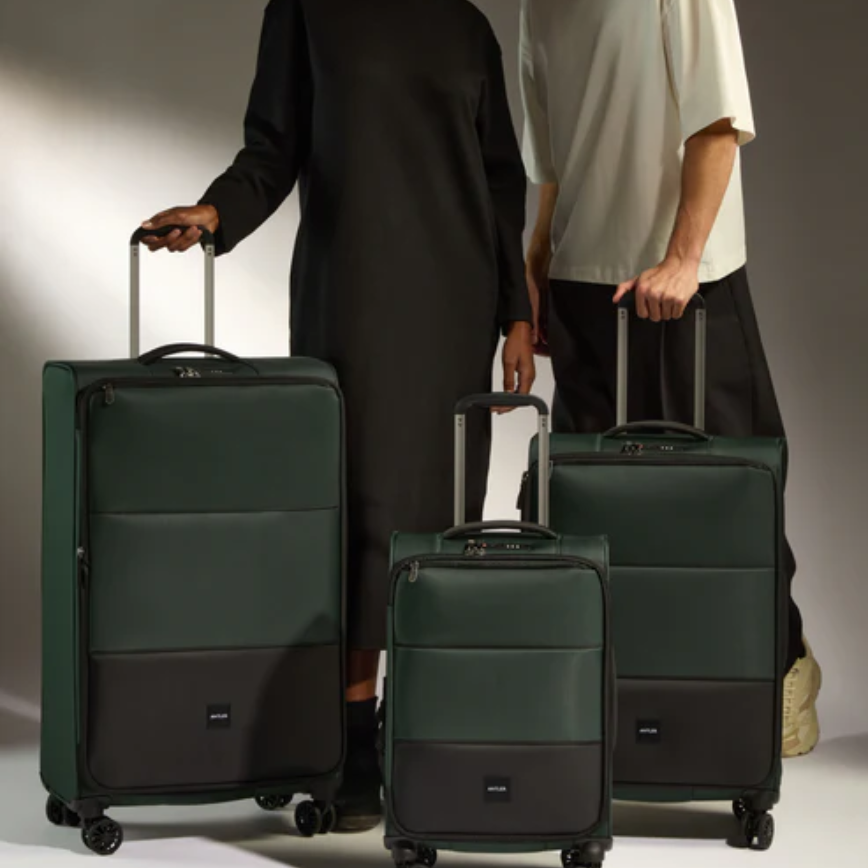 Soft Stripe Large Luggage 28 Inch-Green