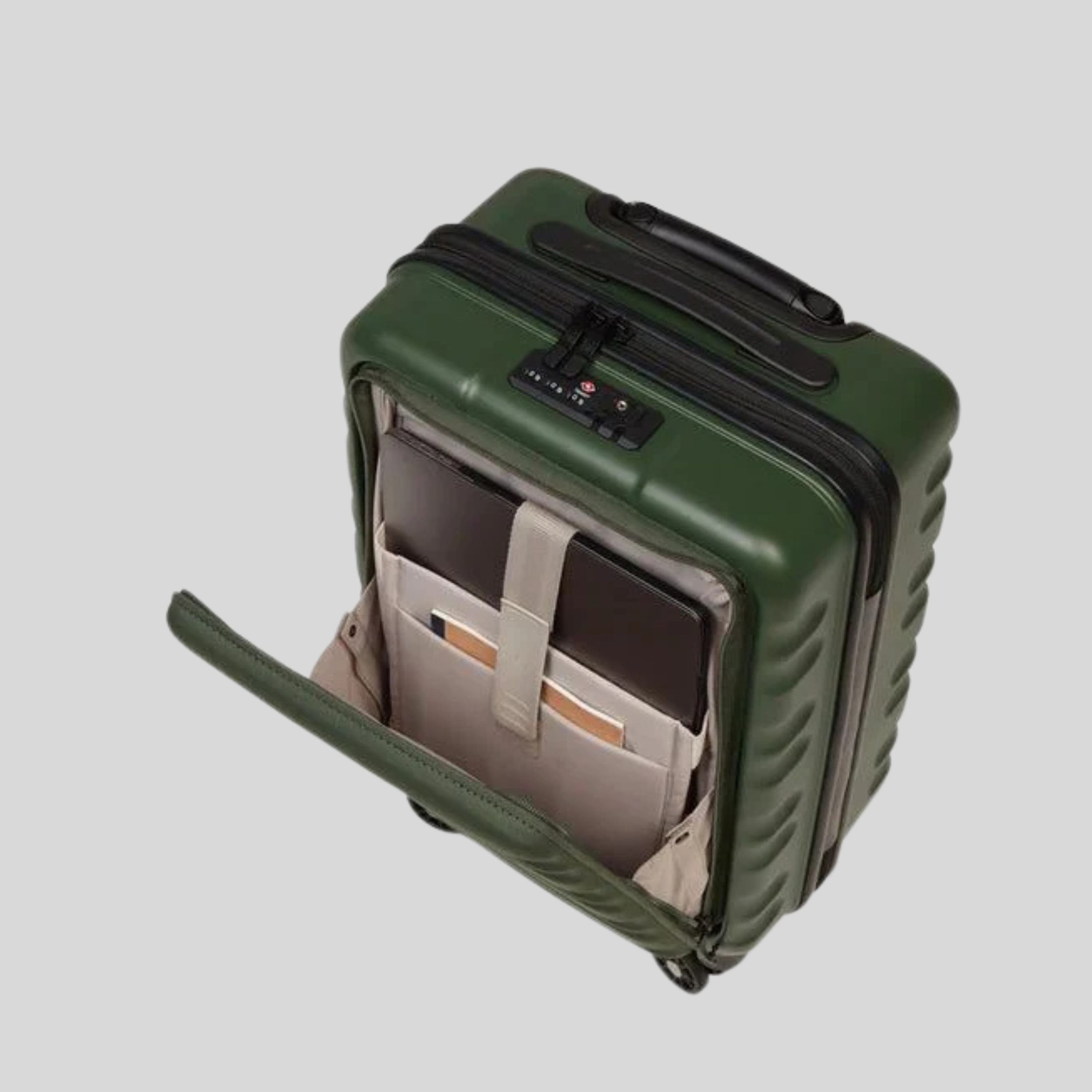Clifton Cabin with Pocket Laptop Compartment-Green