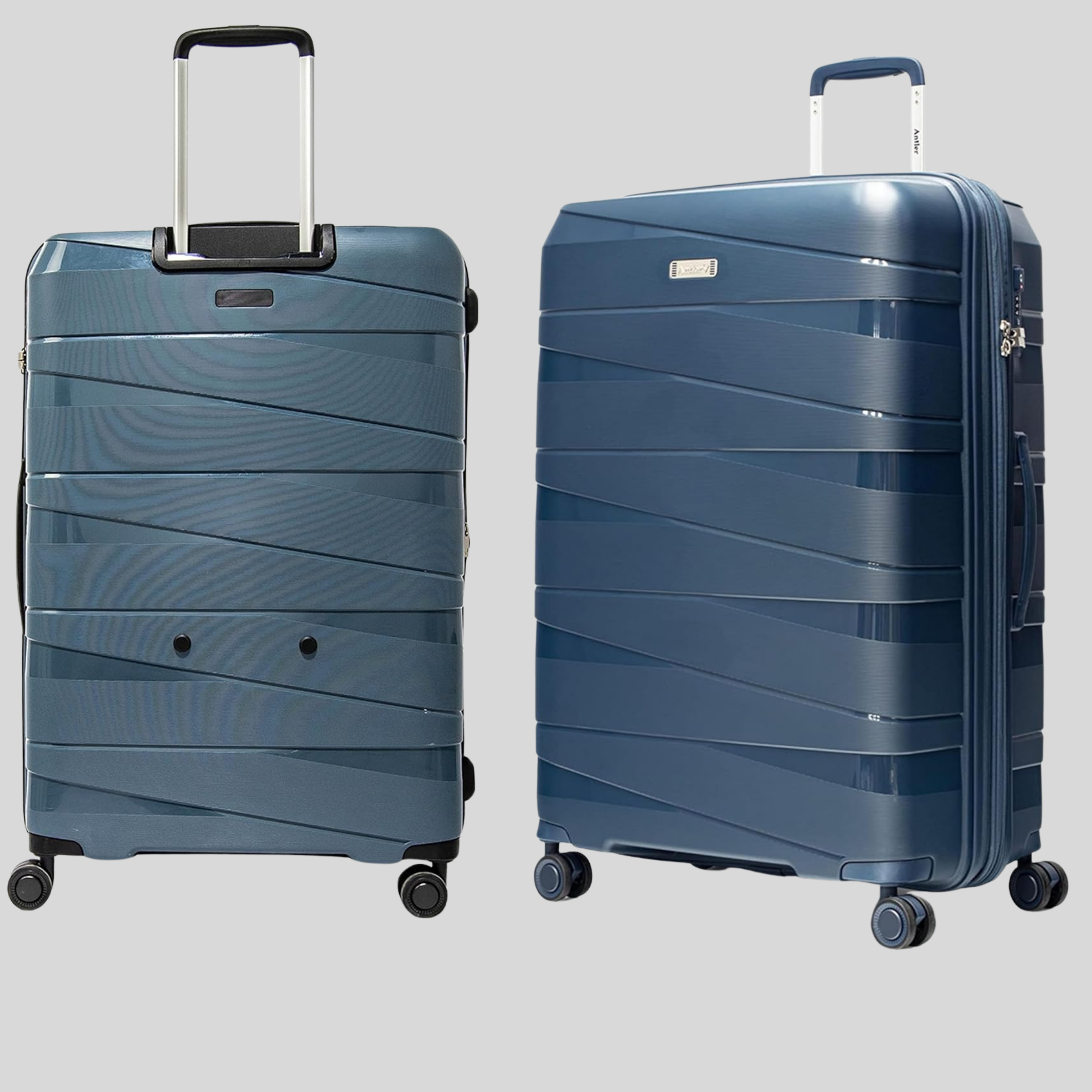 Nova Unbreakable Luggage Set of 4-Grey Blue