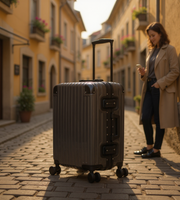 Lushberry BAKER Small 20 Inch Polycarbonate Spinner Suitcase