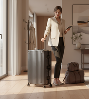 Lushberry BAKER Large 30 Inch Polycarbonate Spinner Suitcase