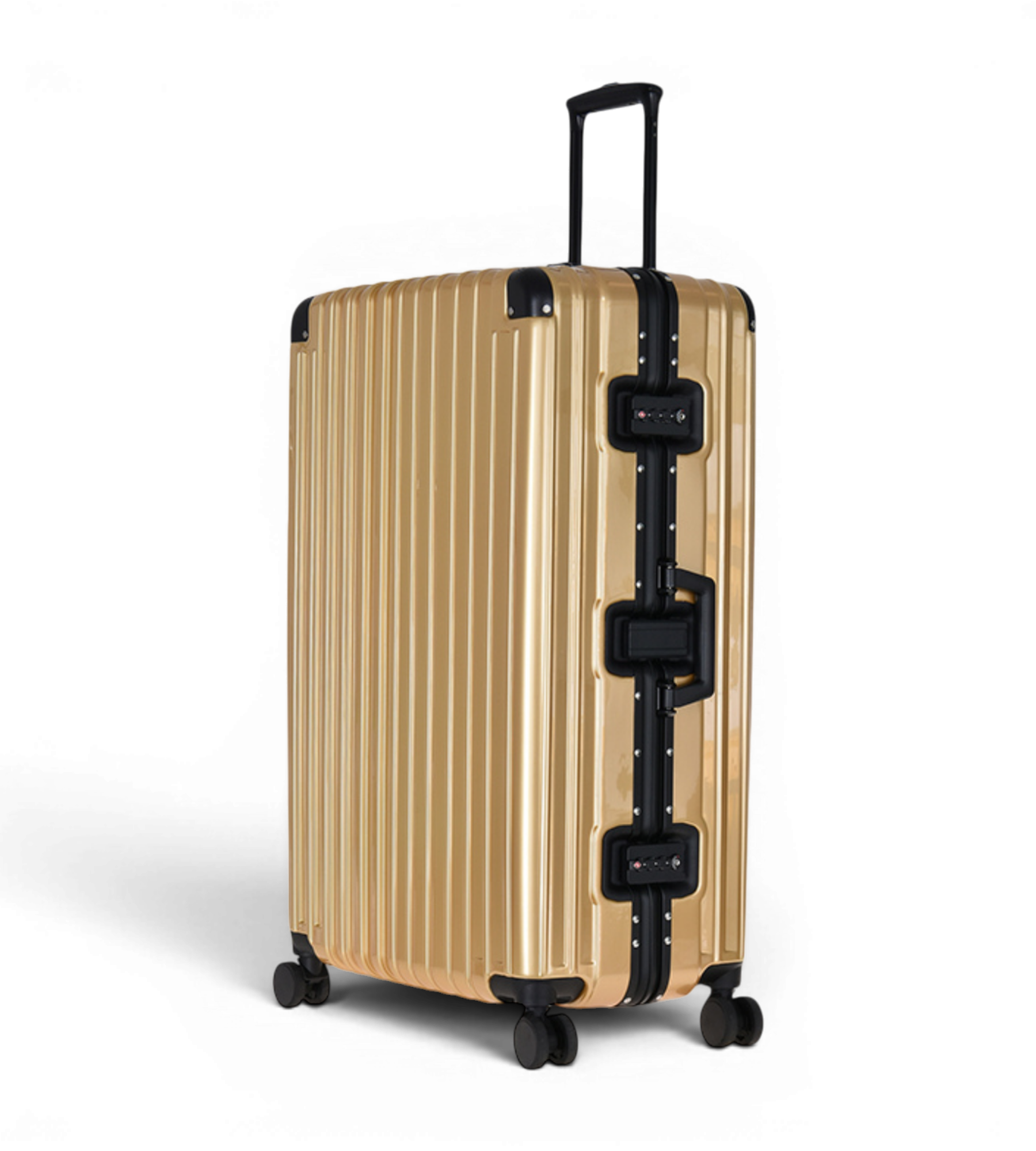 Lushberry BAKER Large 30 Inch Polycarbonate Spinner Suitcase