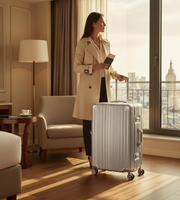 Lushberry BAKER Large 30 Inch Polycarbonate Spinner Suitcase