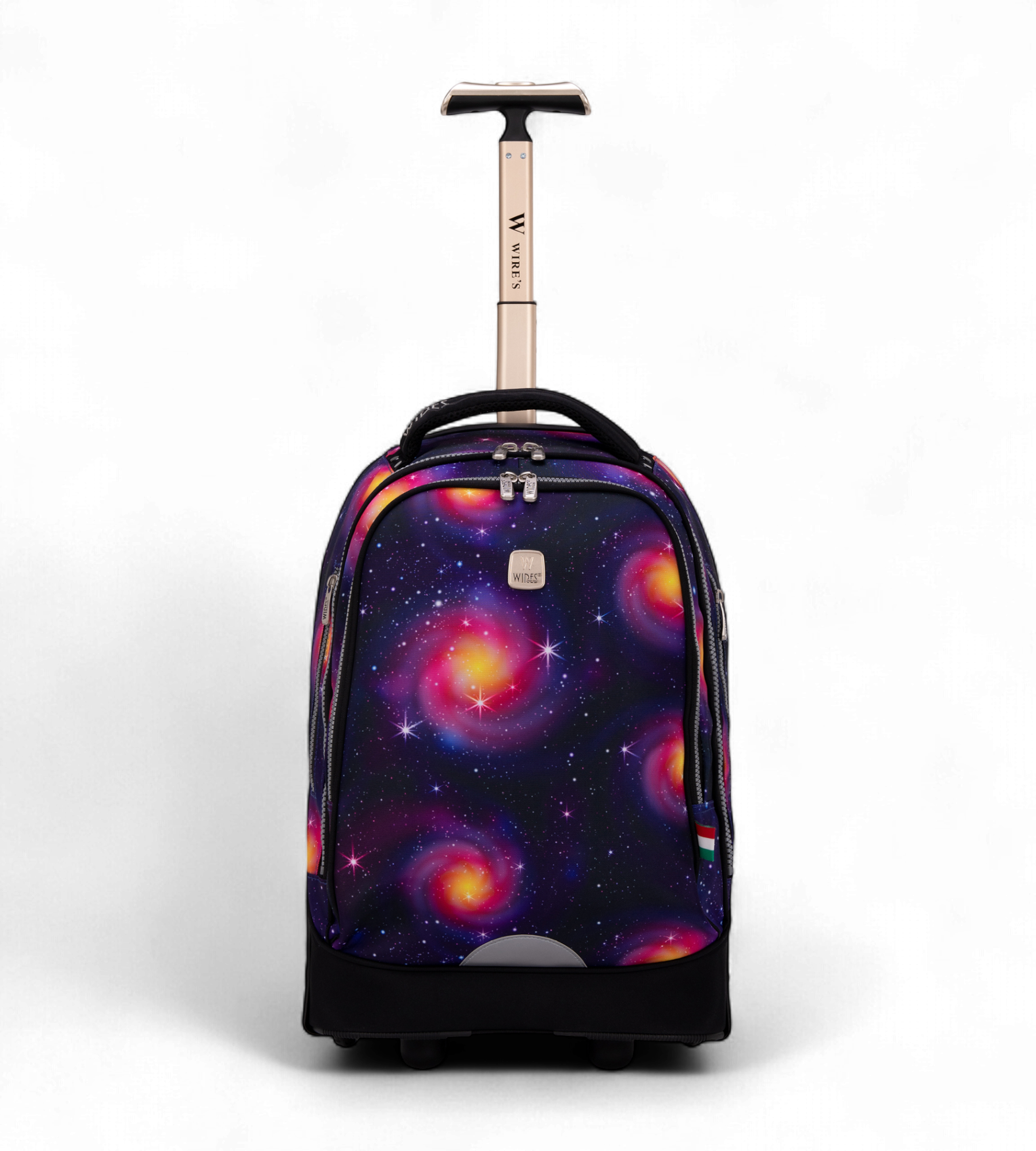 WIRES 5-Piece Rolling School Bag Set with Big Wheels