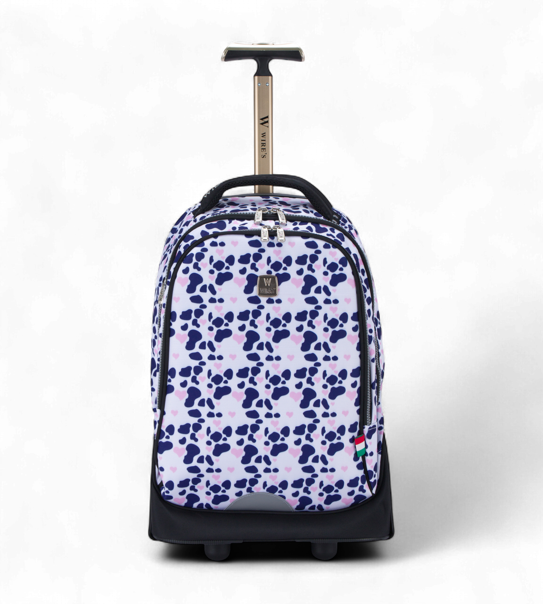 WIRES 5-Piece Rolling School Bag Set with Big Wheels