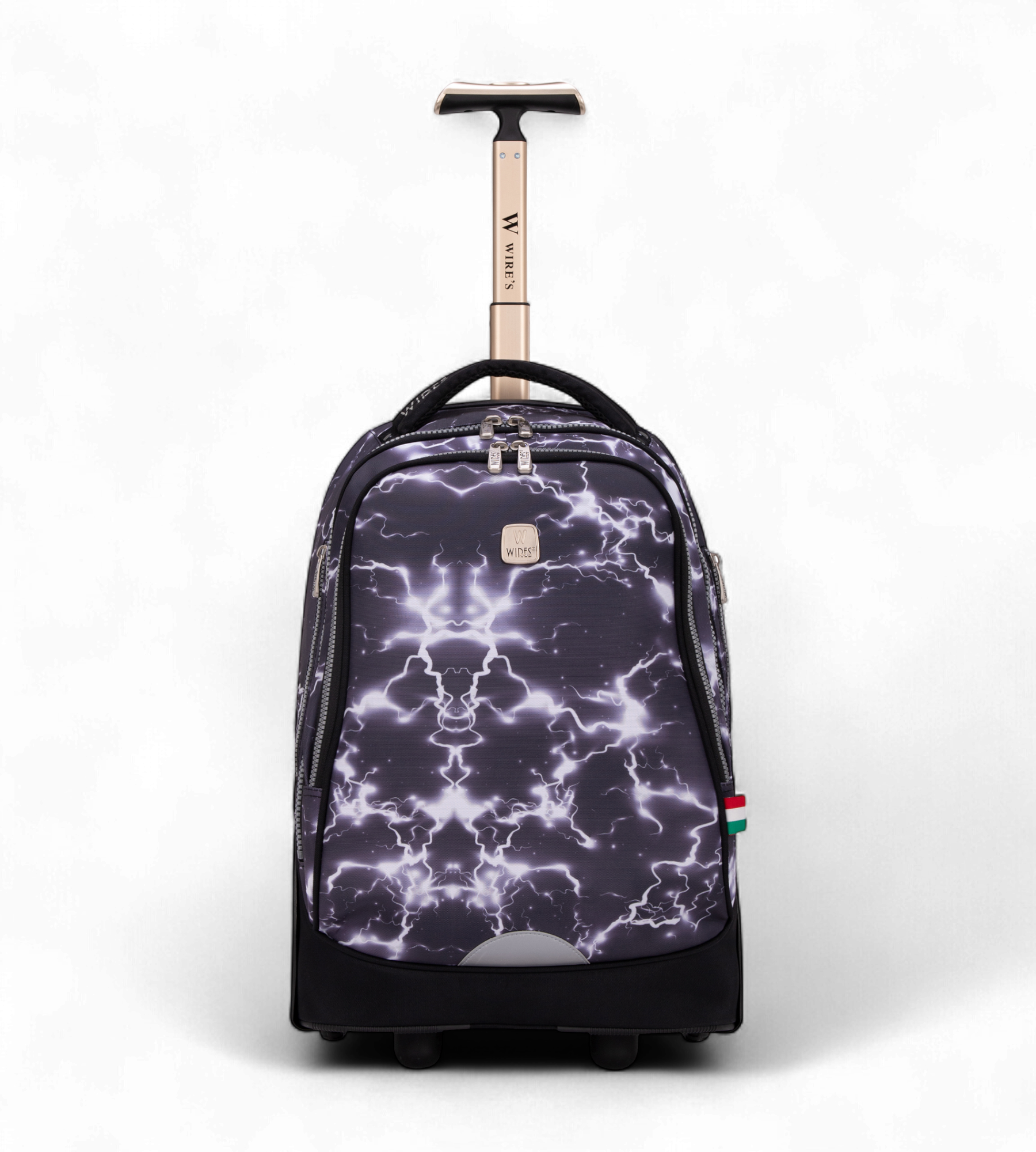 WIRES 5-Piece Rolling School Bag Set with Big Wheels