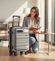 Antler Clifton Small 20 Inch Polycarbonate Front Pocket Spinner Suitcase