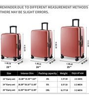 Verage Freeland 3 Piece Soft Shell Spinner Luggage Set