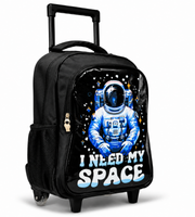 Blue Space School Trolley Set 18 Inch complete school set view