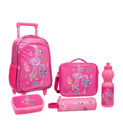 Flamingo School Trolley Set 18 Inch trolley angled view