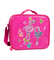 Flamingo School Trolley Set 18 Inch matching lunch bag view