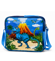 Blue Dino School Trolley Set 18 Inch matching lunch bag view
