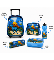 Blue Dino School Trolley Set 18 Inch additional product view