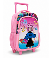 Girls School Trolley Set 18 Inch trolley back view with shoulder straps