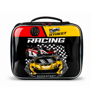 Yellow Race Car School Trolley Set 18 Inch matching pencil case view