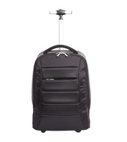 Lucky Sky black 19 inch trolley backpack front view