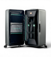 Lushberry Quantum Large 30 Inch Aluminum Spinner Suitcase