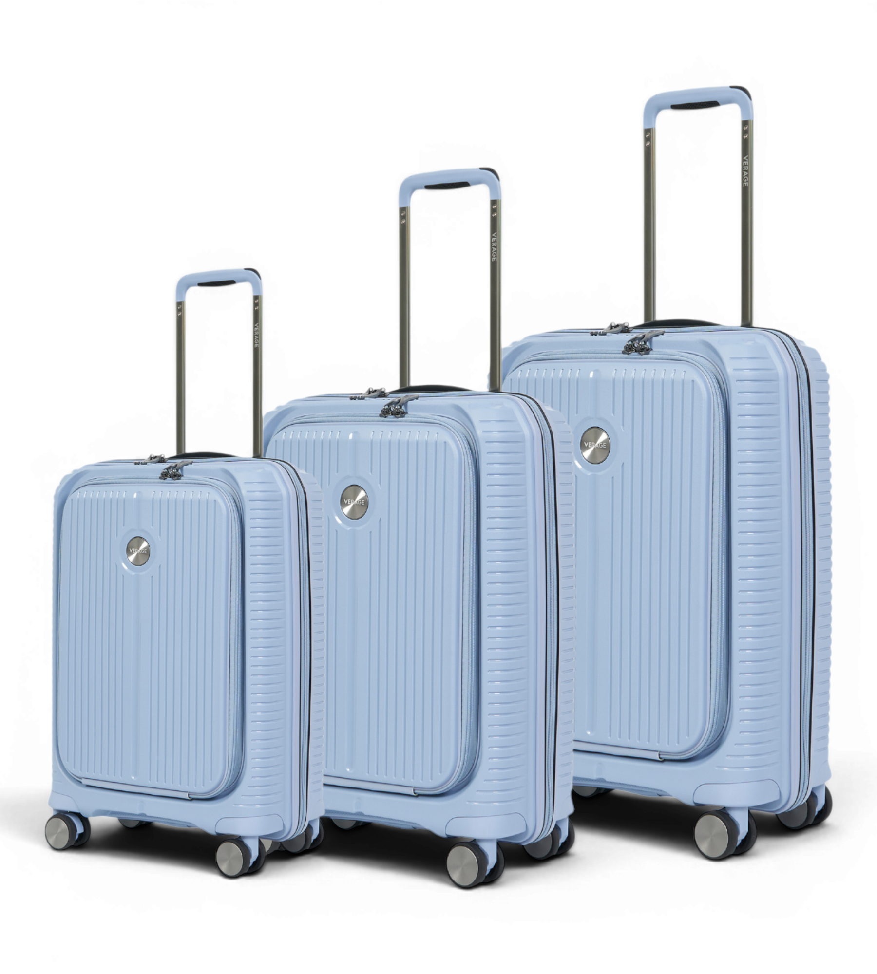 Verage Rome Monti 3 Piece Polypropylene Front Pocket Luggage Set