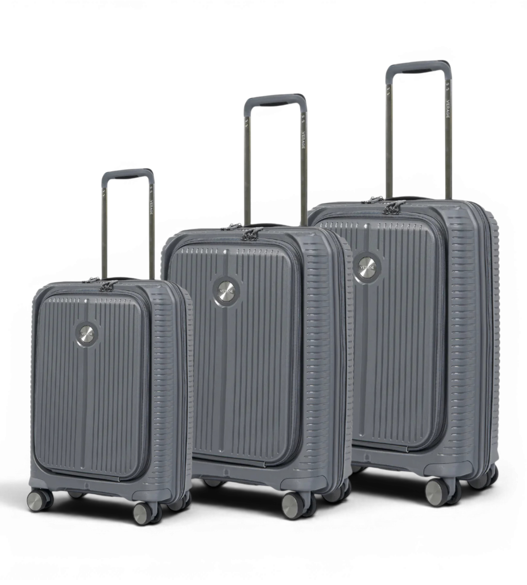 Verage Rome Monti 3 Piece Polypropylene Front Pocket Luggage Set