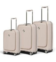 Verage Rome Monti 3 Piece Polypropylene Front Pocket Luggage Set