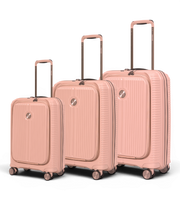Verage Rome Monti 3 Piece Polypropylene Front Pocket Luggage Set