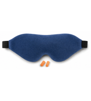 Main view of Sonada Contour Travel Eye Mask with Ear Plugs in Blue.