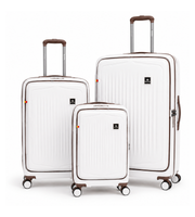Main view of Sonada Granada PP Luggage Set of 3 20/25/29 Inch Polypropylene in Nature White.