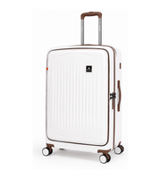 Back view of Sonada Granada PP Luggage Set of 3 20/25/29 Inch Polypropylene in Nature White.
