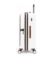 Detail view of Sonada Granada PP Luggage Set of 3 20/25/29 Inch Polypropylene in Nature White.