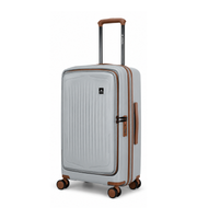 Side view of Sonada Granada PP Luggage Set of 3 20/25/29 Inch Polypropylene in Silver.