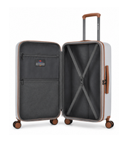 Back view of Sonada Granada PP Luggage Set of 3 20/25/29 Inch Polypropylene in Silver.